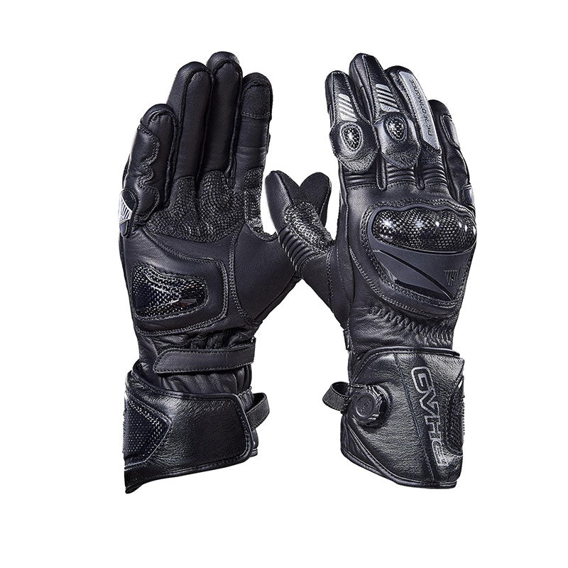 Genuine leather cycling gloves with carbon fiber shock protection-G29