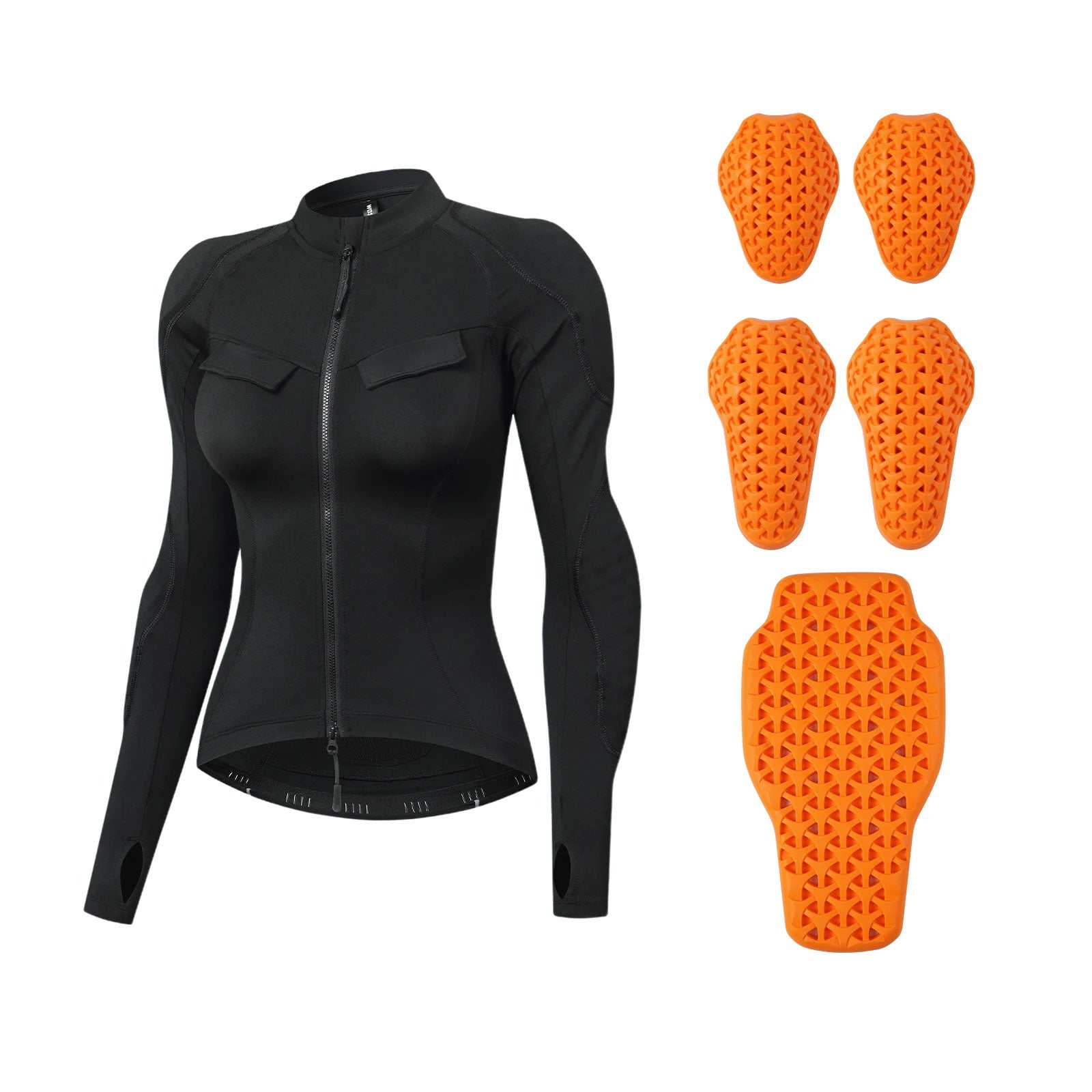 CE Women's Slim Fit Motorcycle Riding Suit with Removable Protective Pads-J35