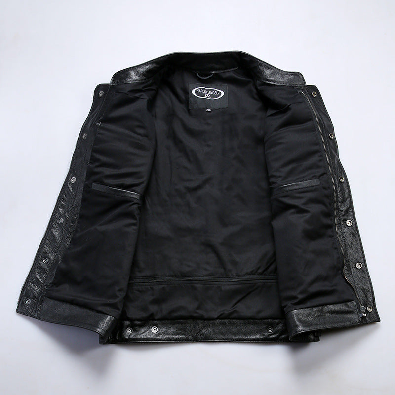 Harley vest sons of anarchy top layer cowhide motorcycle vest
