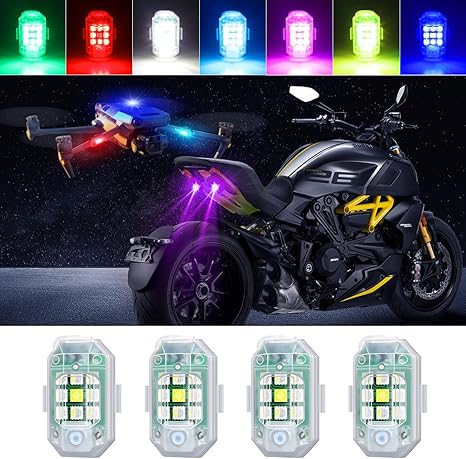 7 Colors Wireless LED Strobe Anti-Collision Light with Remote Control-D01