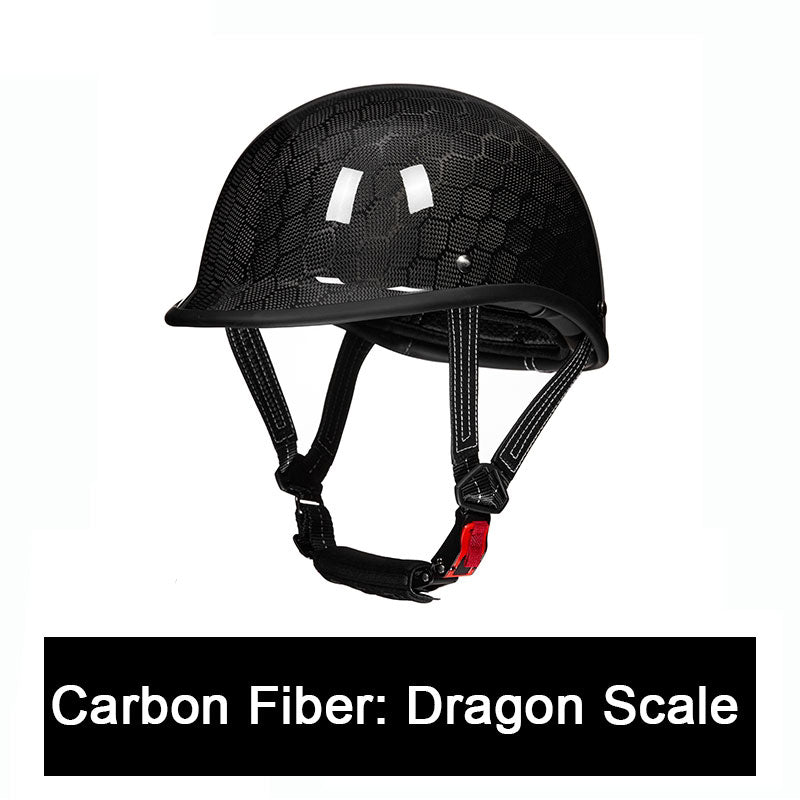 Carbon fiber motorcycle half-helmet cruiser helmet-I52