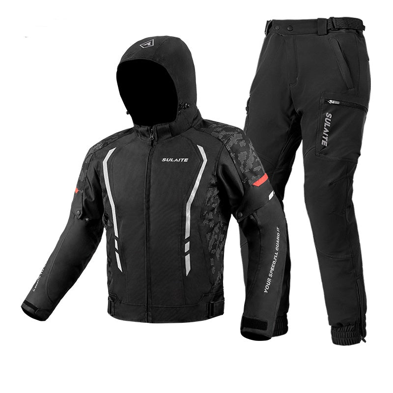 Warm and anti-fall knight equipment windproof racing suit-J16