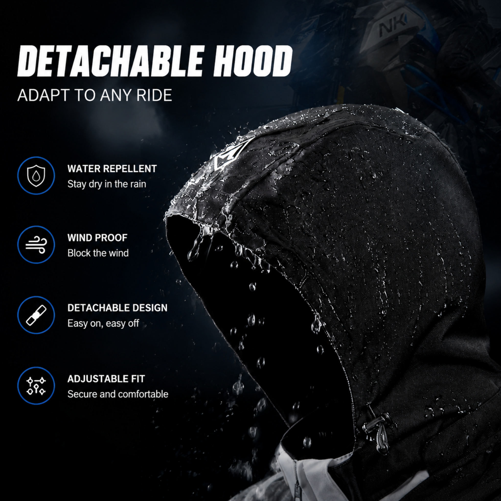 The lining of the motorcycle riding suit is removable-J73