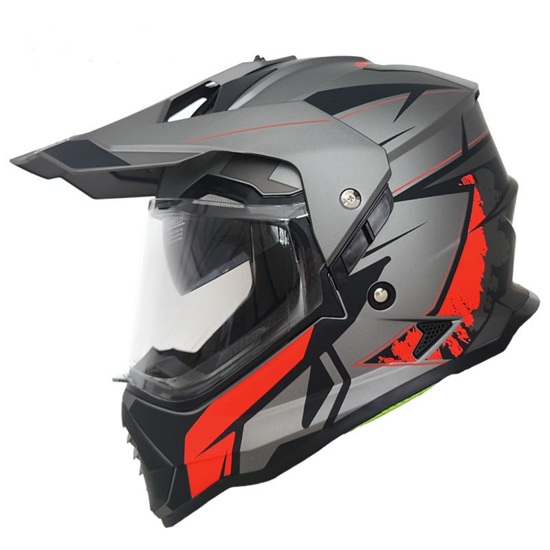 Full Face Motocross Helmet with Wind Visor and Sunshield - I04