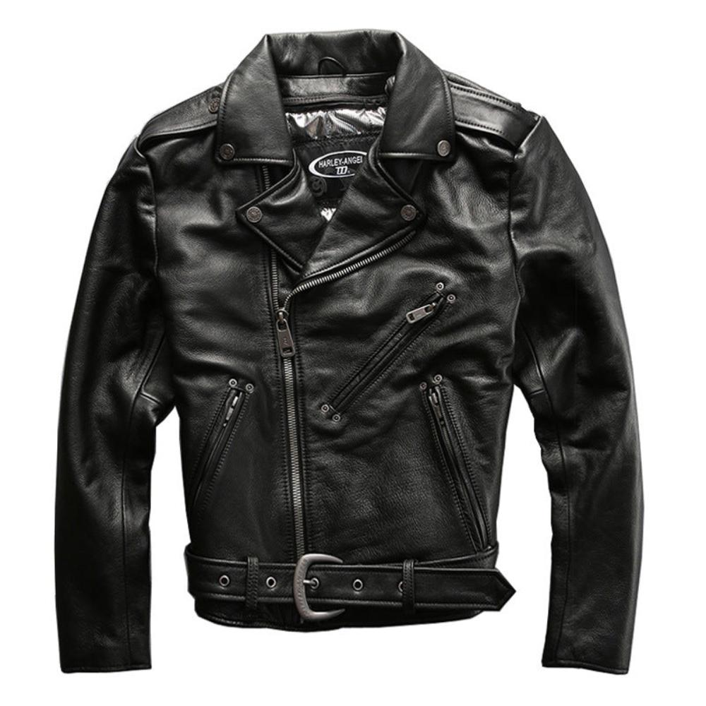 Genuine leather Harley motorcycle riding suit-A40