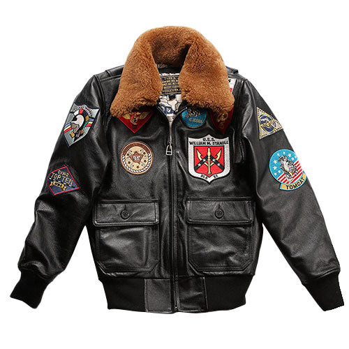 American G1 Multi-Standard Leather Flight Suit Jacket-A09