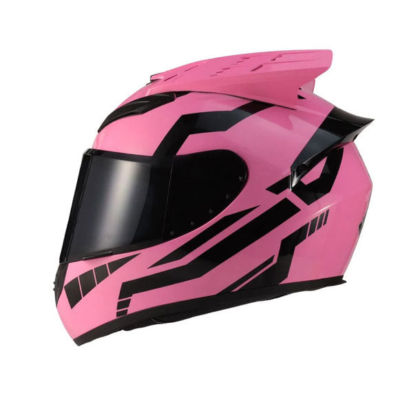 "Horned" tactical mecha-style motocross helmet-I139