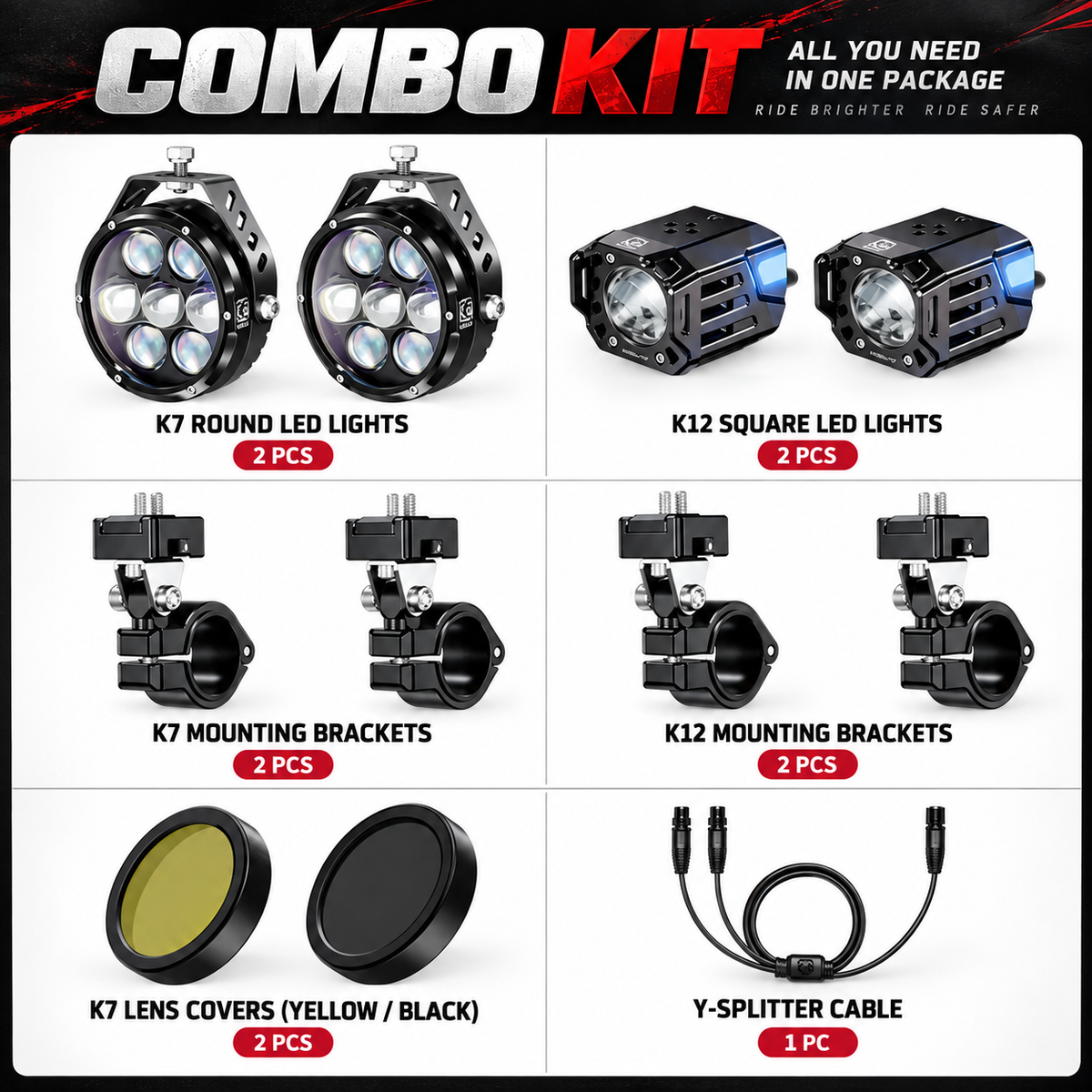 4.5-inch 90W LED Motorcycle Auxiliary Fog Light-D18