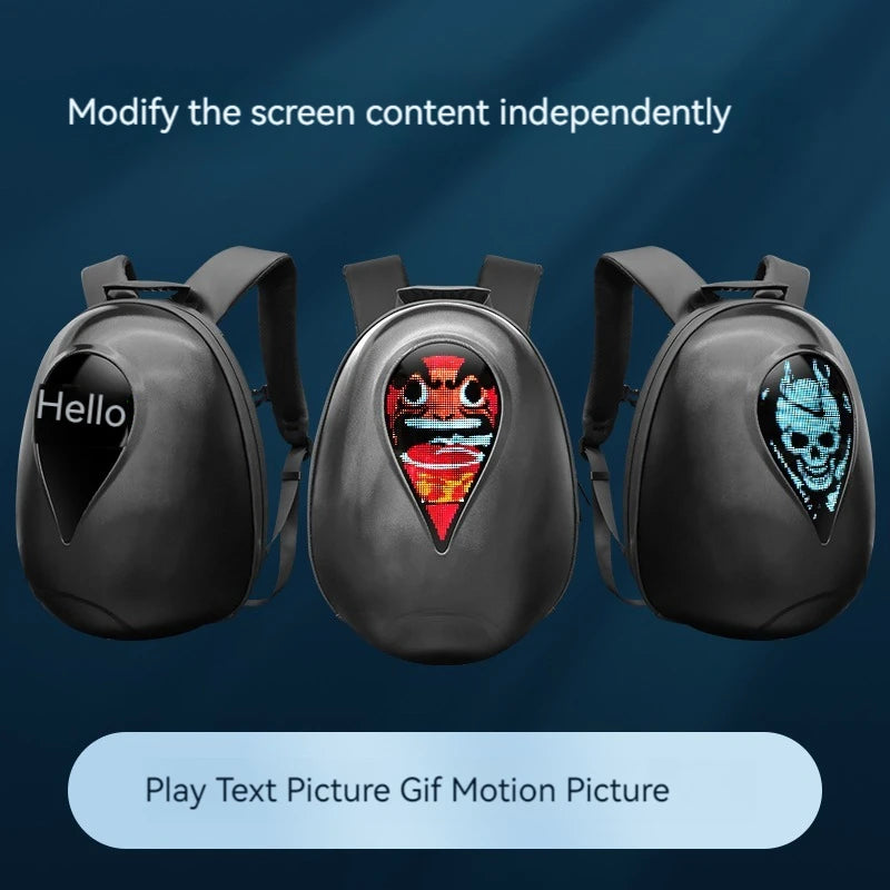 DIY LED Hard Shell Cycling Backpack-W13