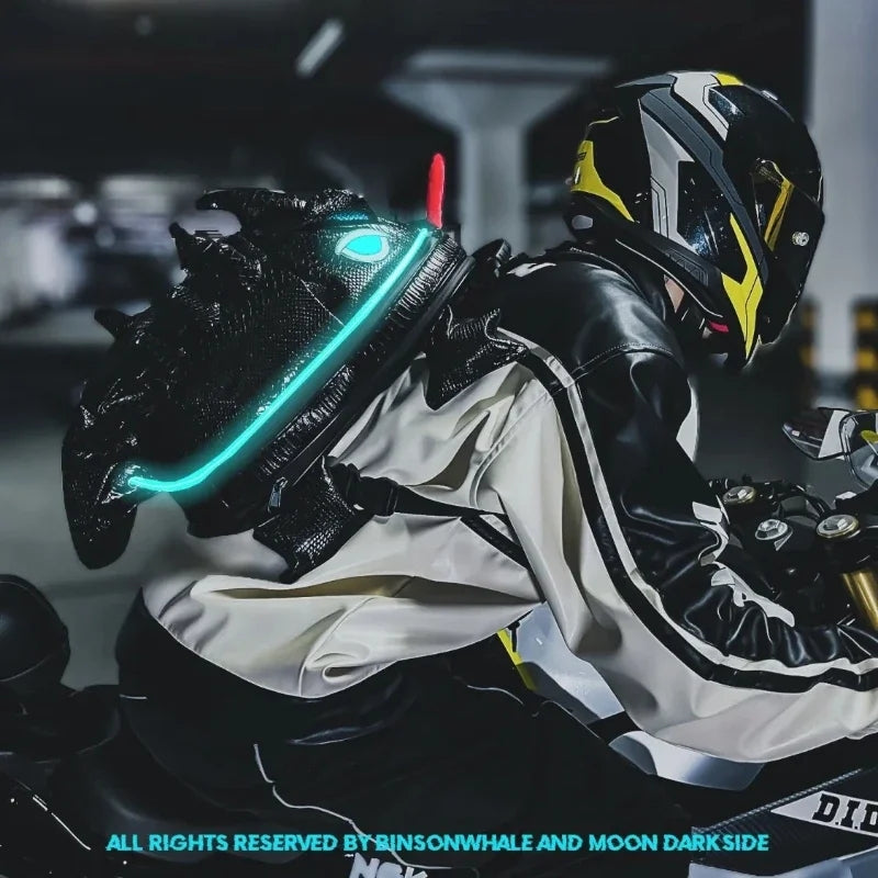 LED Black Lizard Motorcycle Backpack -W17