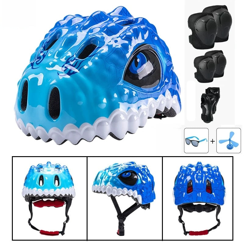 Children's Dinosaur Helmet and Protective Gear Set-I43