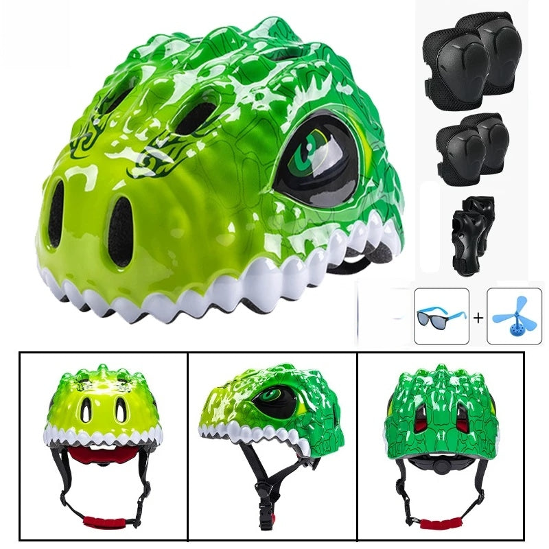 Children's Dinosaur Helmet and Protective Gear Set-I43