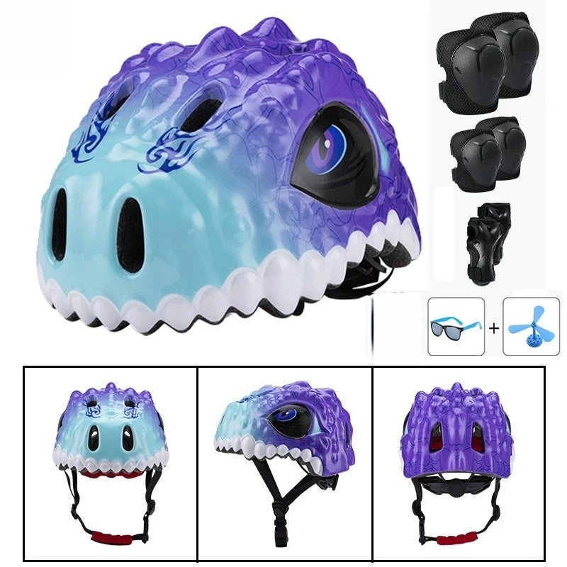 Children's Dinosaur Helmet and Protective Gear Set-I43