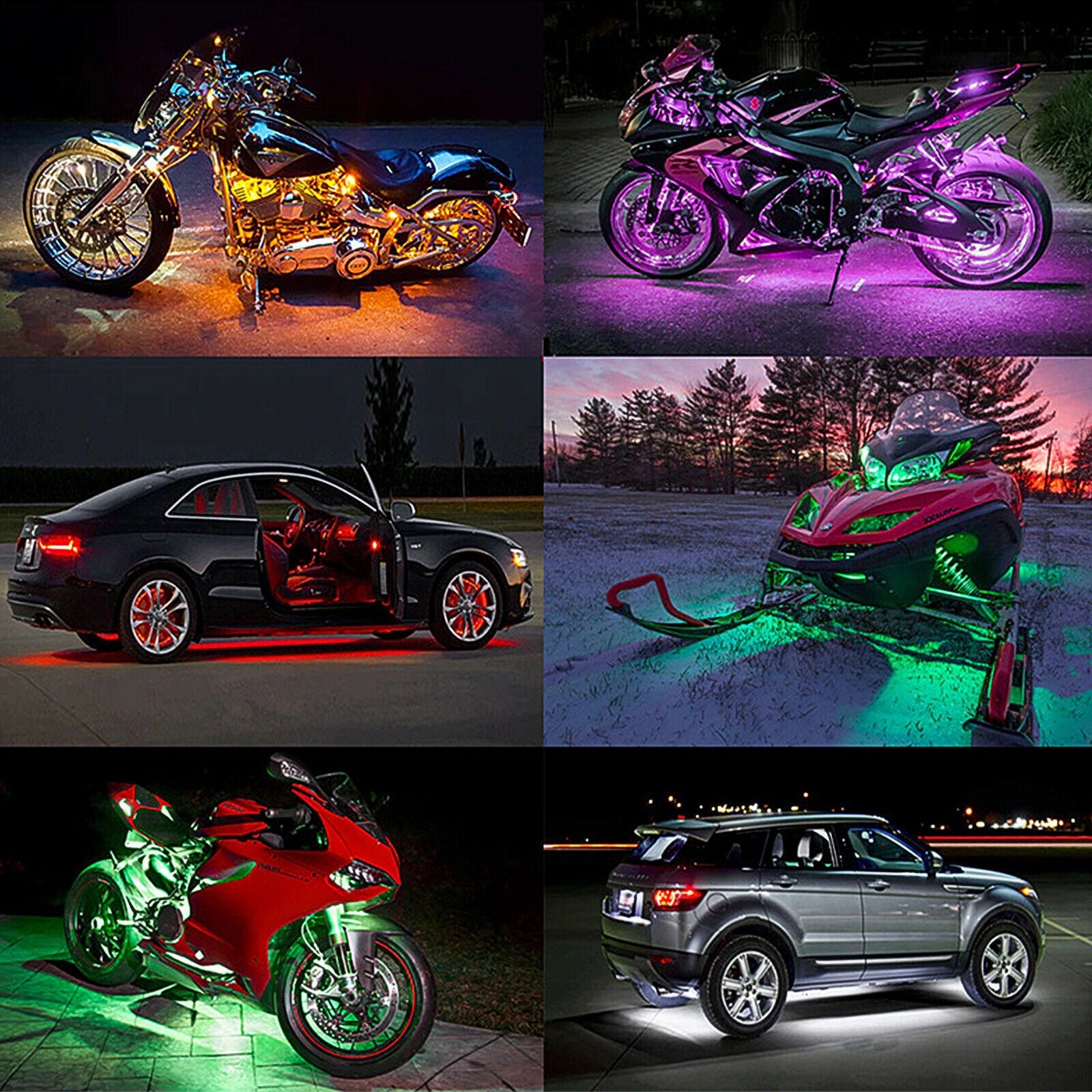 app led motorcycle atmosphere footlight rgb decorative light —D04