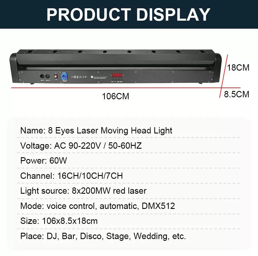 8-hole RGB scanning laser light-B4