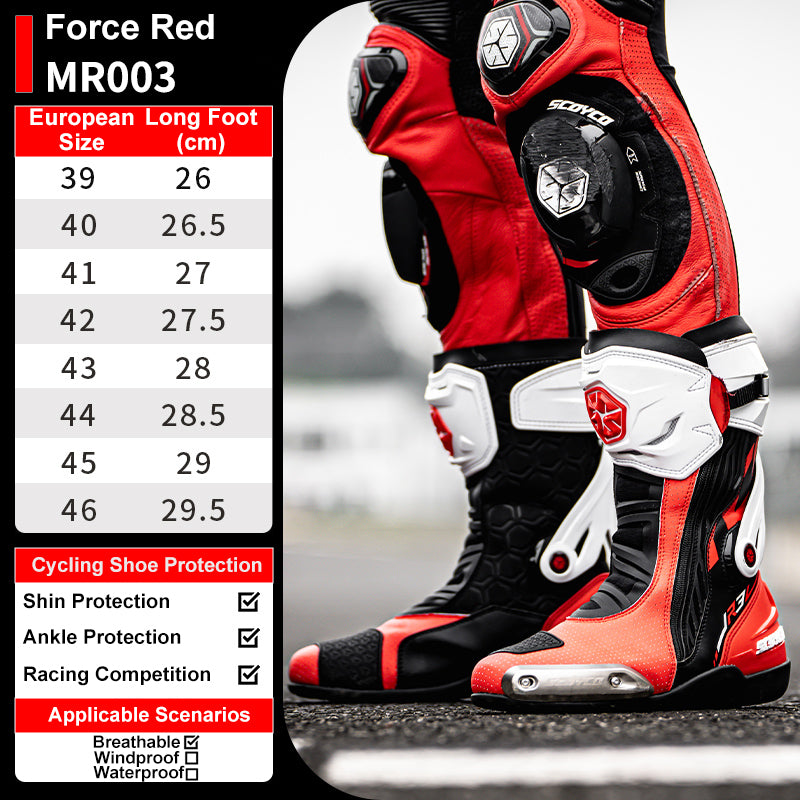 Professional motorcycle track safety shoes anti-slip and anti-fall-MR003