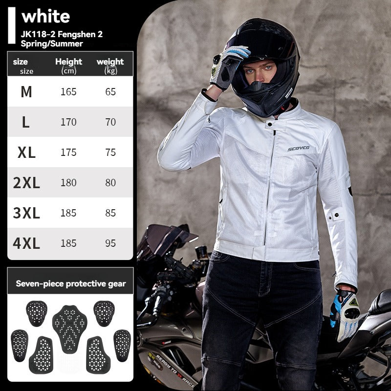 Summer mesh breathable off-road motorcycle riding jacket-JW118