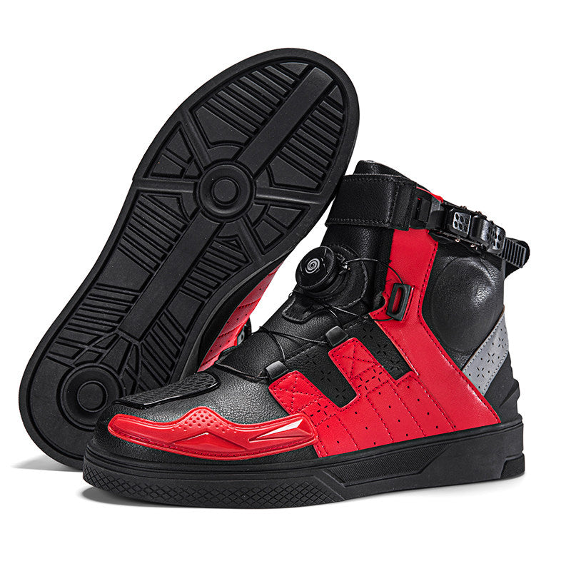 Genuine leather motorcycle riding shoes-K51