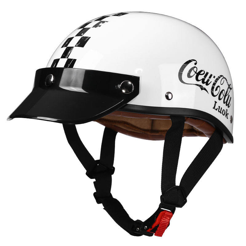 Retro half-helmet, summer travel gear-I18