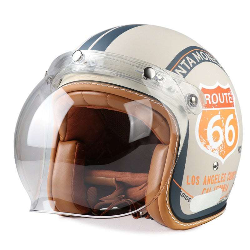 DOT Motorcycle Helmet 3/4 Half Helmet-I17