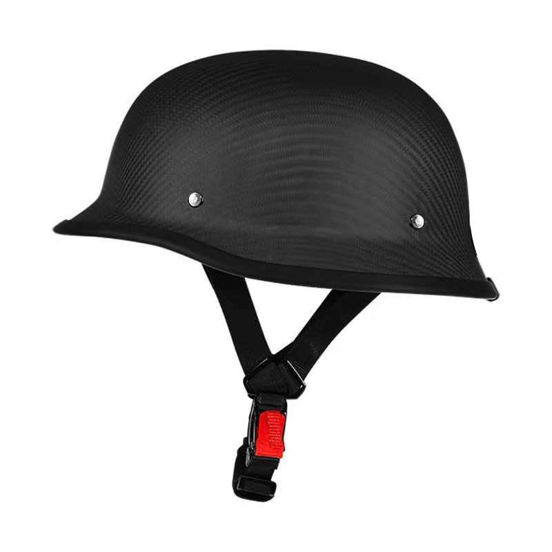 Carbon fiber retro motorcycle half helmet-I51