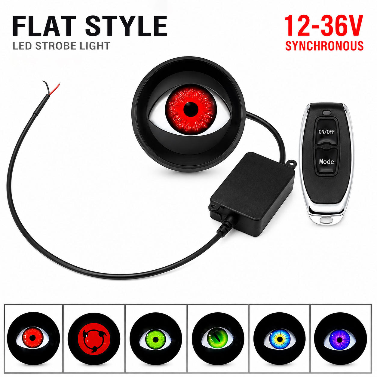 KTVMOTO Motorcycle dynamic big eyes devil eye light-D24