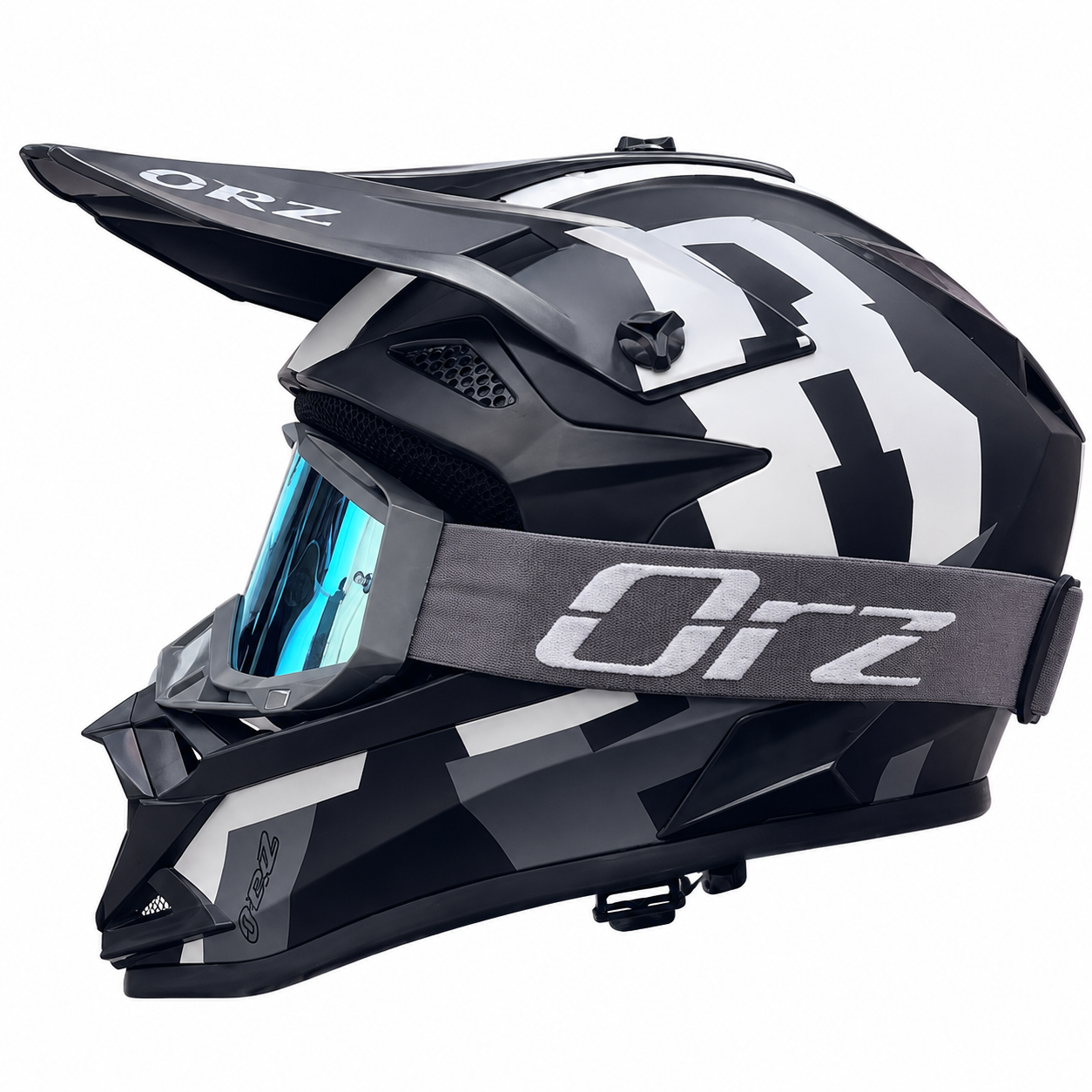 KTVMOTO Off-Road Motocross Helmet with Goggles for Dirt Bike Riding-I257