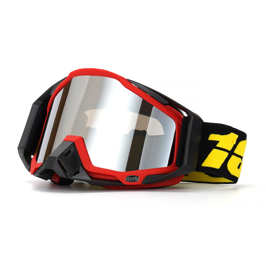 Unisex Motocross Goggles – Red Tones-H07