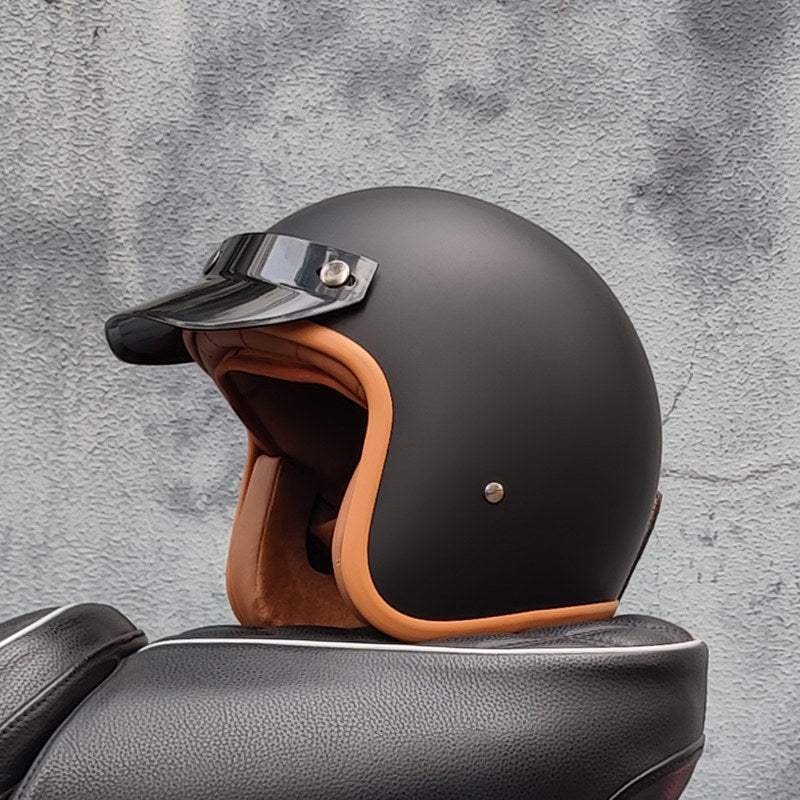 Retro motorcycle open helmet-I20