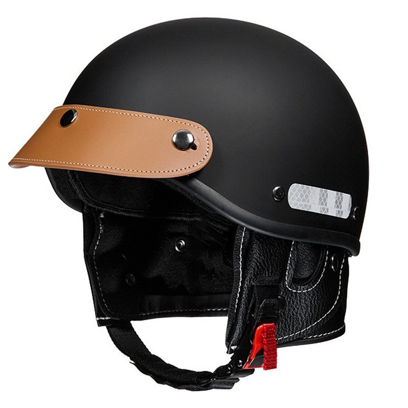 Retro cruiser half helmet with earmuffs- I16