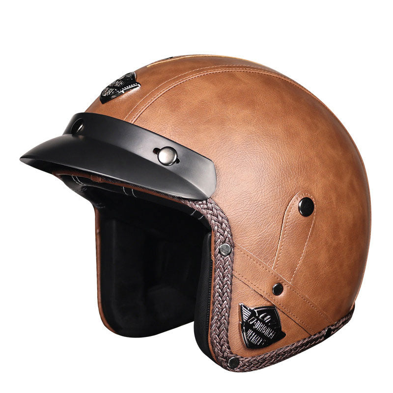 Retro lightweight open-face motorcycle helmet-I26
