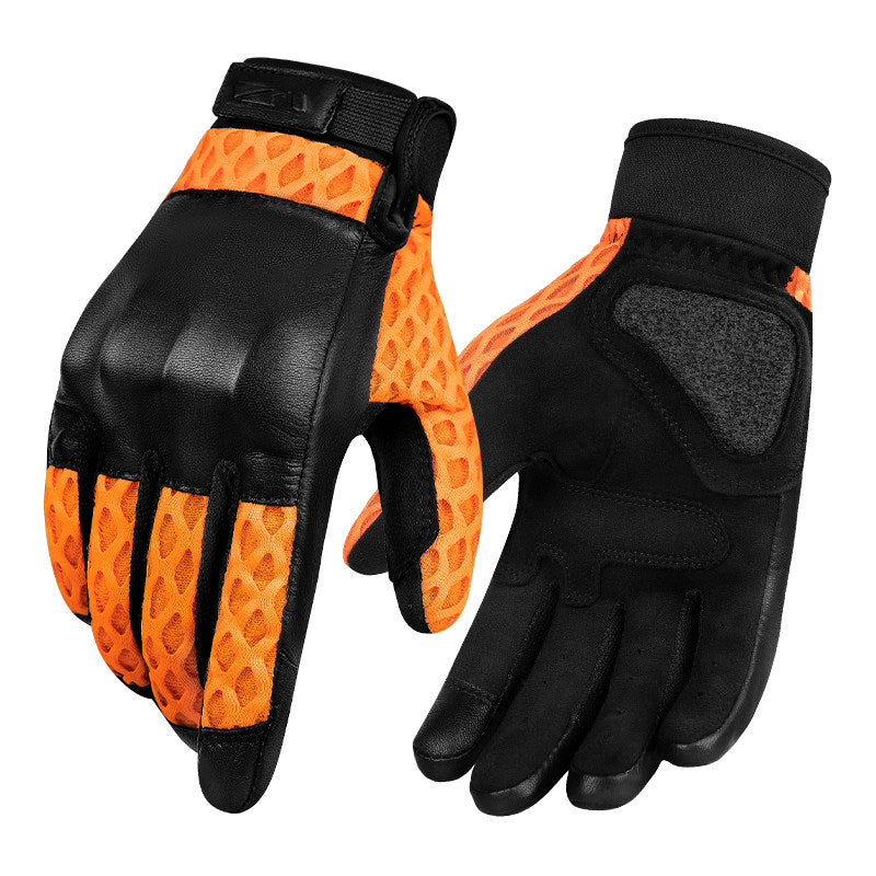 Motorcycle riding gloves with large mesh-G76