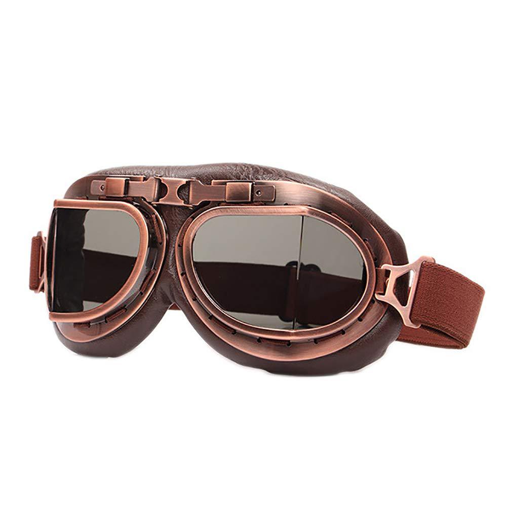Retro motorcycle steampunk angled goggles-H40