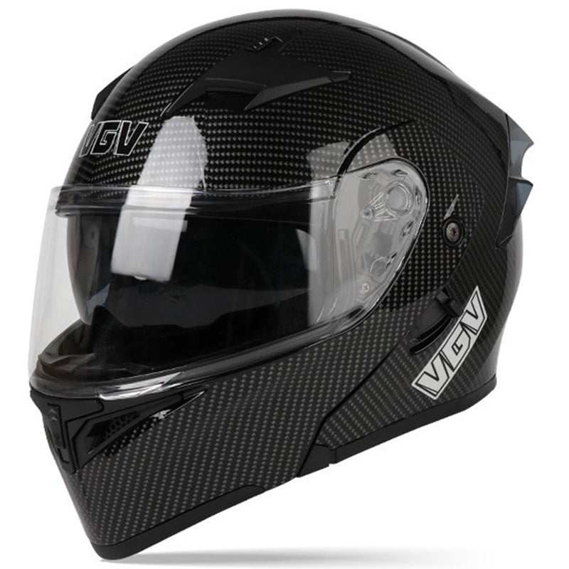 Carbon fiber modular flip-top motorcycle helmet-I47