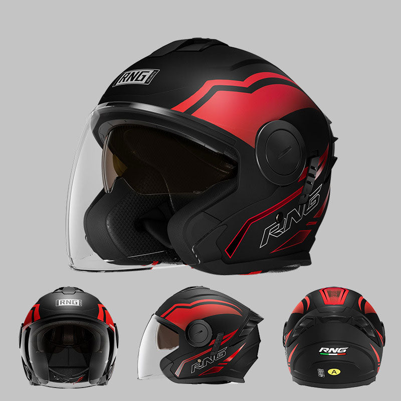 Motorcycle helmet with high-definition dual lenses-I77