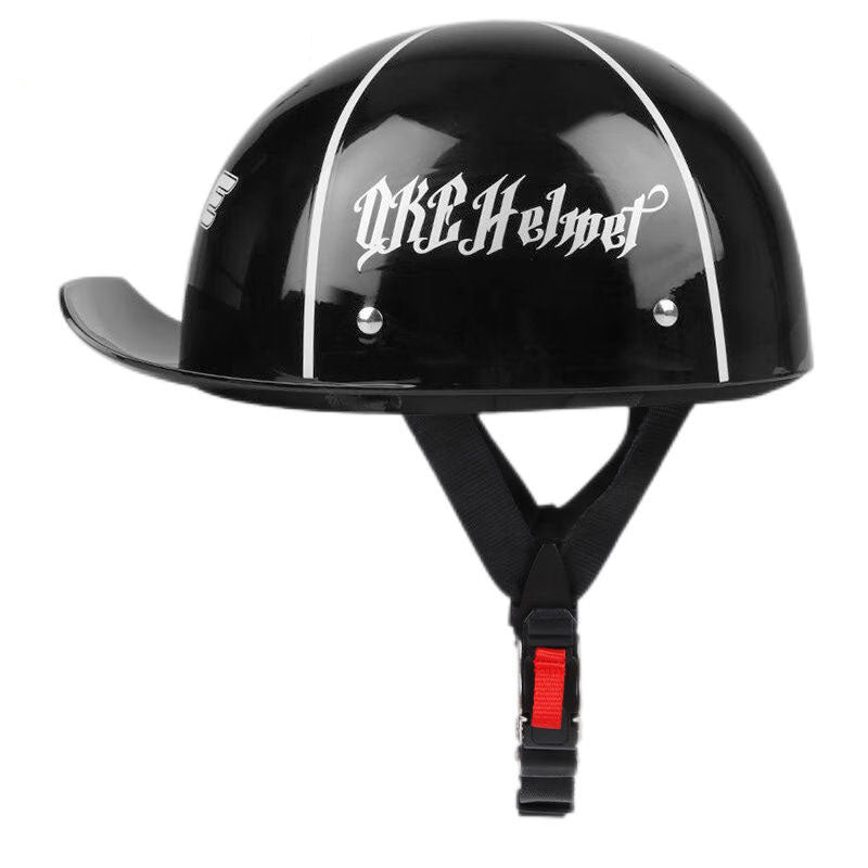 Retro baseball cap, retro motorcycle half helmet-I14