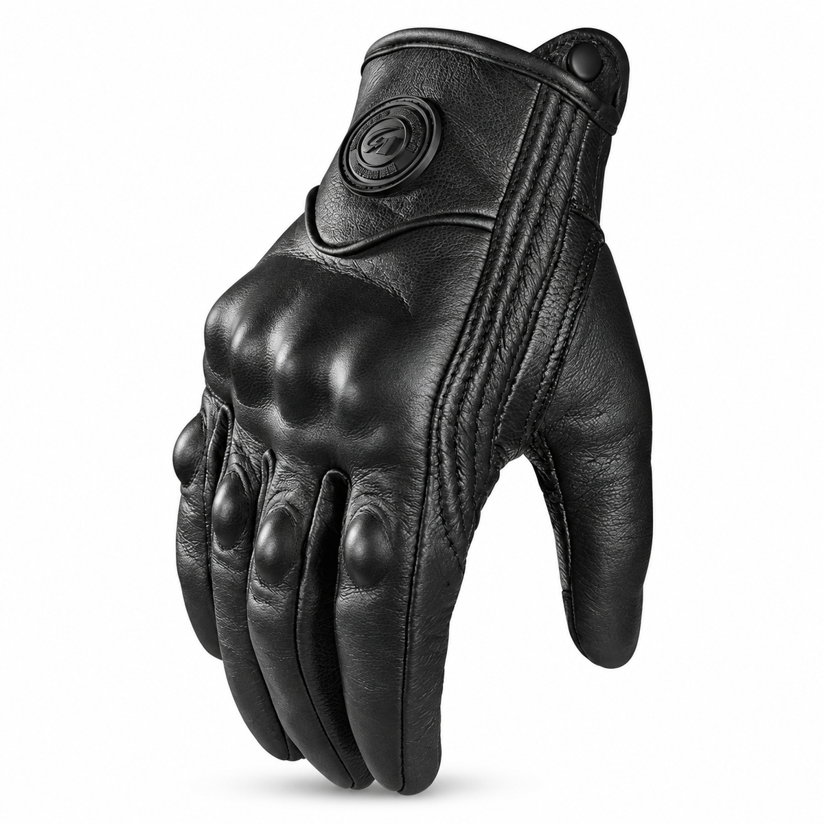 KTVMOTO Touchscreen Genuine Leather Motorcycle Riding Gloves - G105