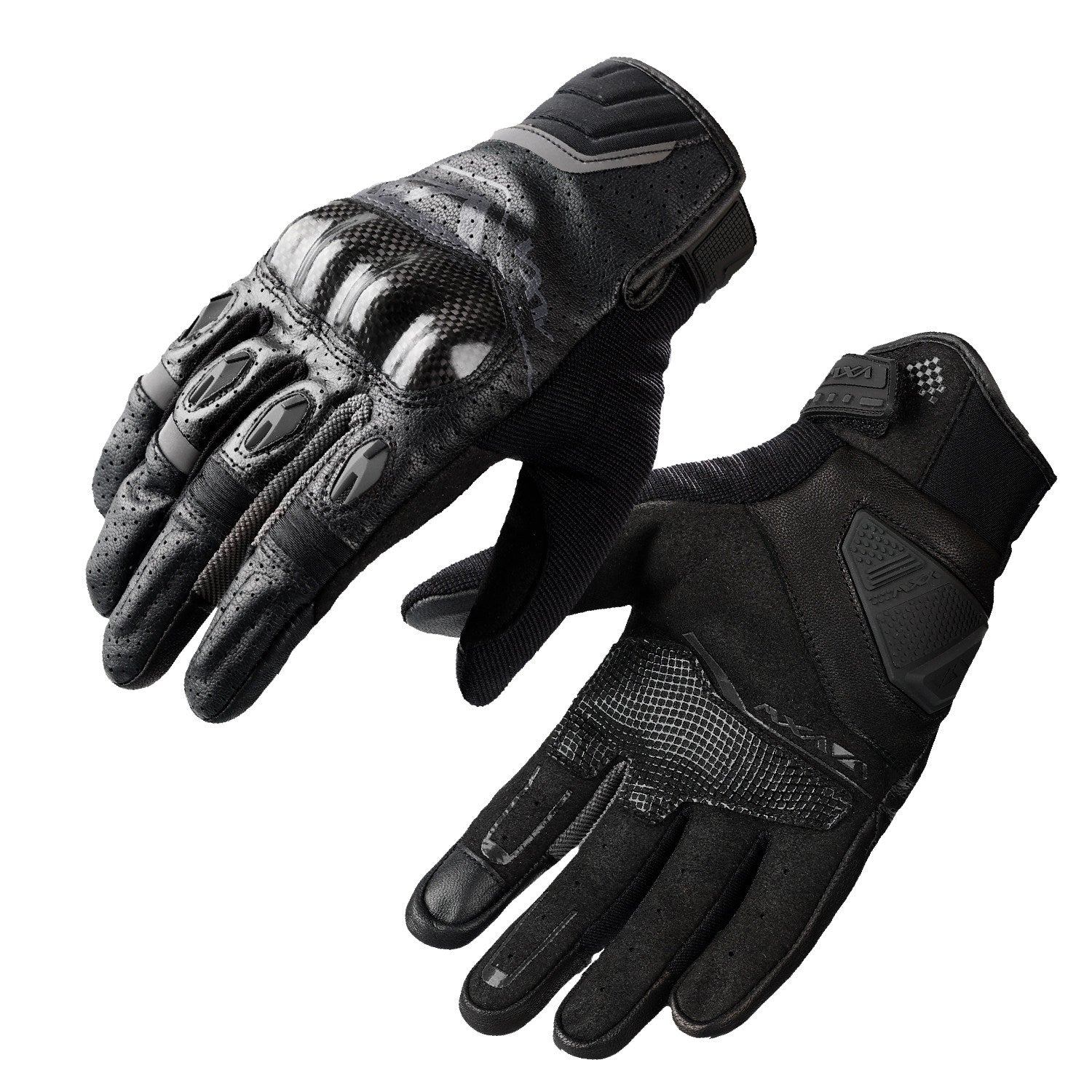 Motorcycle riding gloves made of carbon fiber and sheepskin-G77