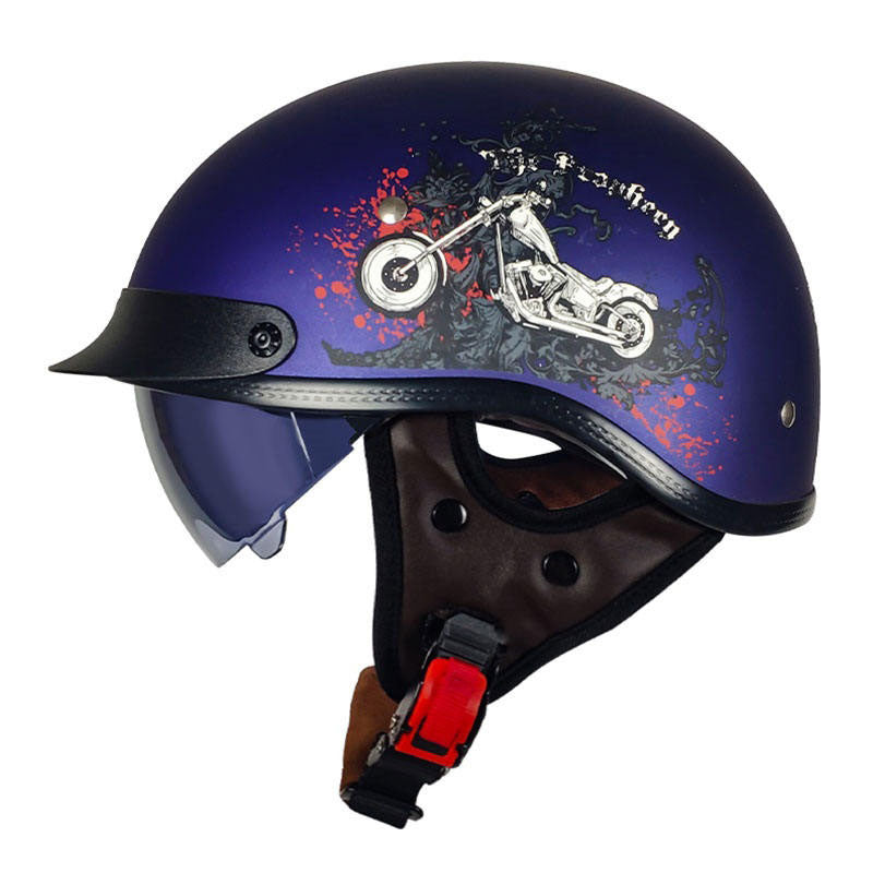 DOT Retro Open-Type Motorcycle Half Helmet Breathable-I13