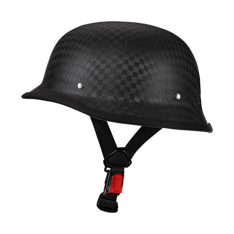 Carbon fiber retro motorcycle half helmet-I51