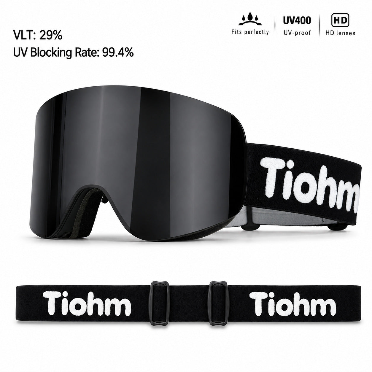 Magnetic flip-top anti-fog double-layer motorcycle goggles-H39