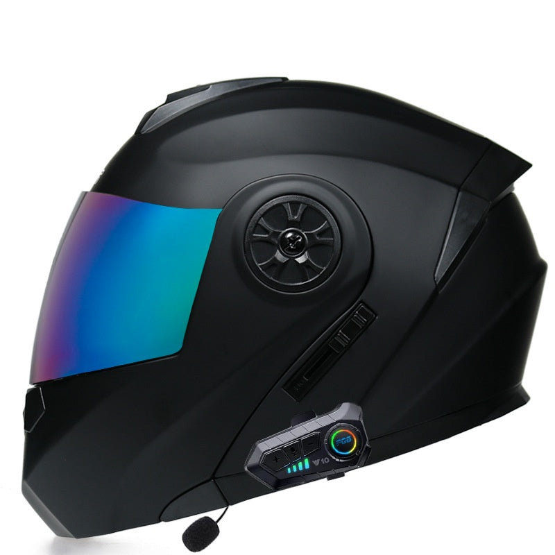 Dual-Visor Bluetooth Flip-Up Motorcycle Helmet - I232