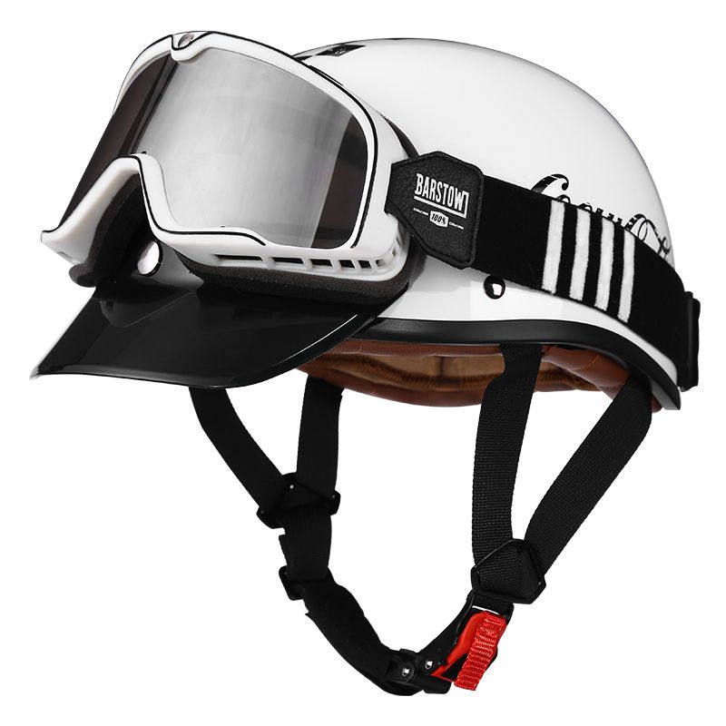 Retro half-helmet, summer travel gear-I18