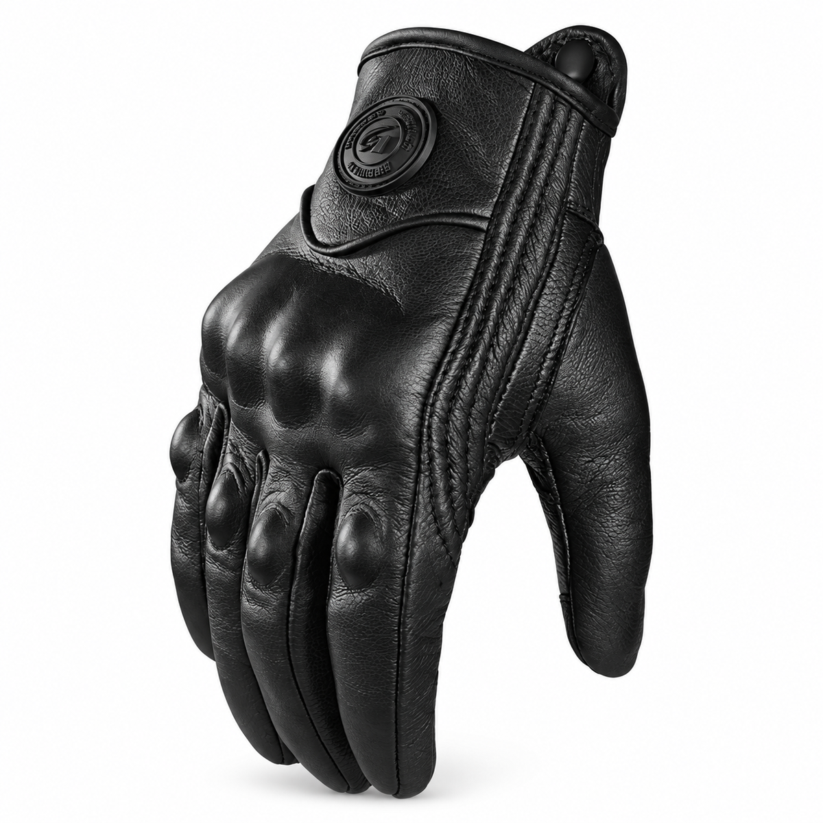 KTVMOTO Touchscreen Genuine Leather Motorcycle Riding Gloves - G105