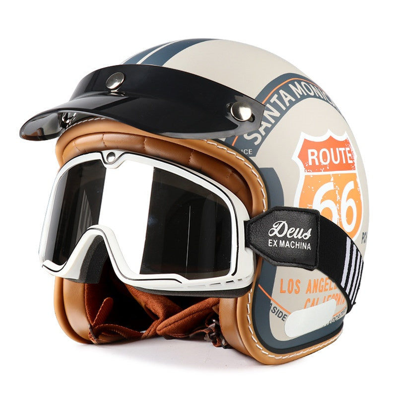 DOT Motorcycle Helmet 3/4 Half Helmet-I17