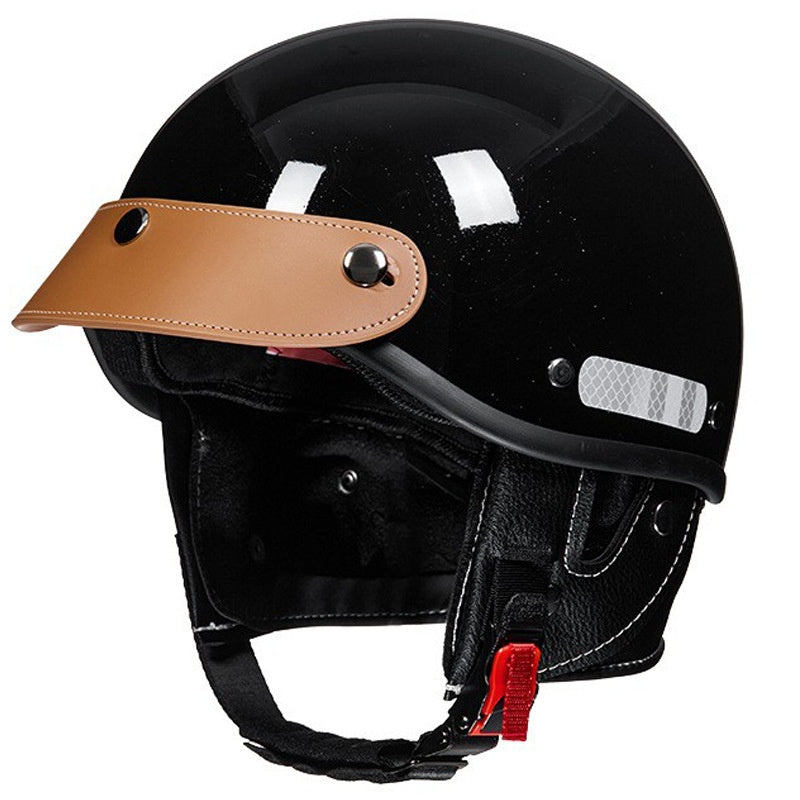 Retro cruiser half helmet with earmuffs- I16