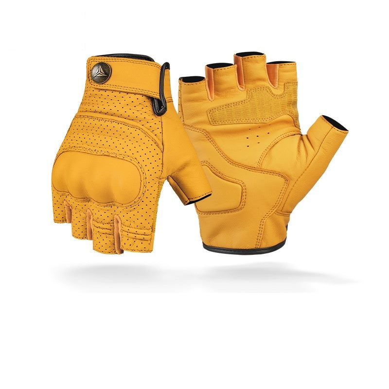 Retro half-finger gloves, breathable-G70