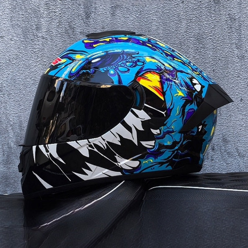 Bluetooth motorcycle helmet with dual visors-I245