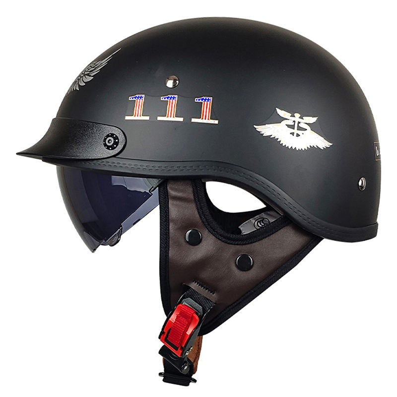 DOT Retro Open-Type Motorcycle Half Helmet Breathable-I13