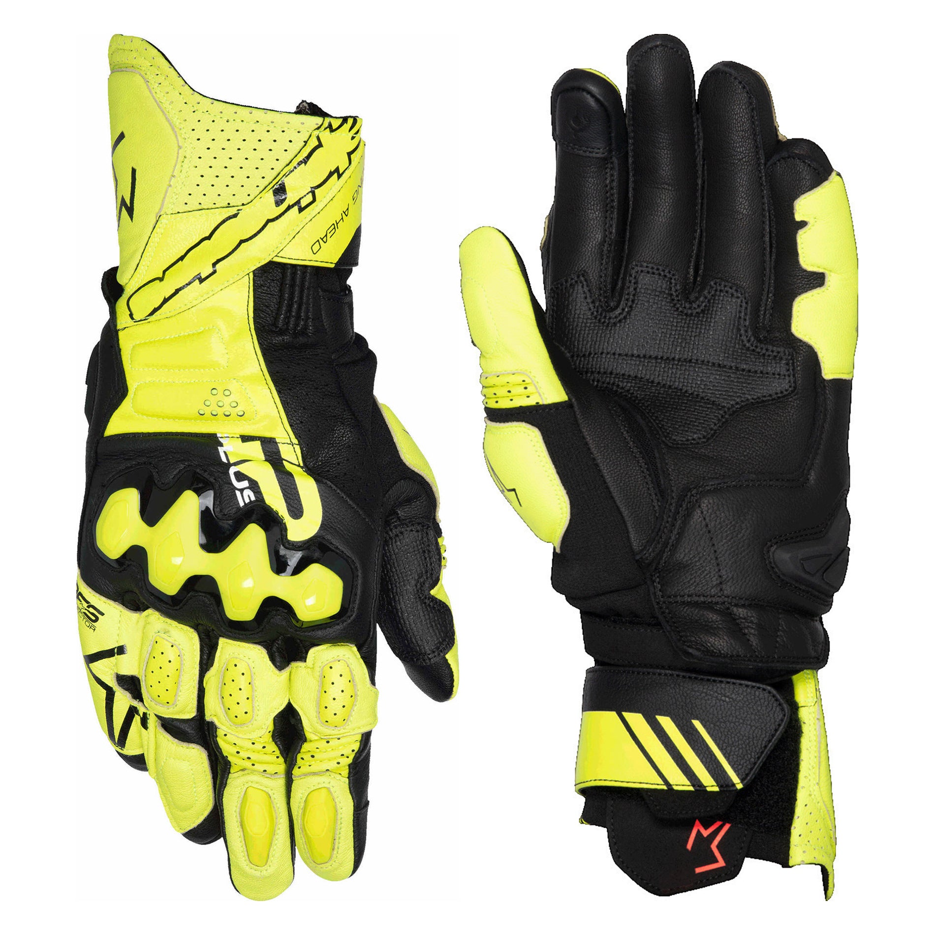 Motorcycle sheepskin touchscreen protective riding long gloves-G98